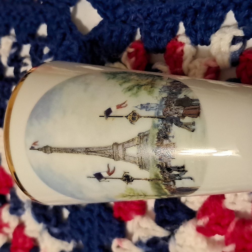 limoges duchez jean beraud Eiffel tower scene ceramic cup